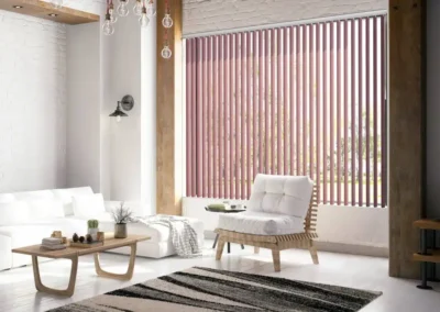 vertical blinds modern minimal space